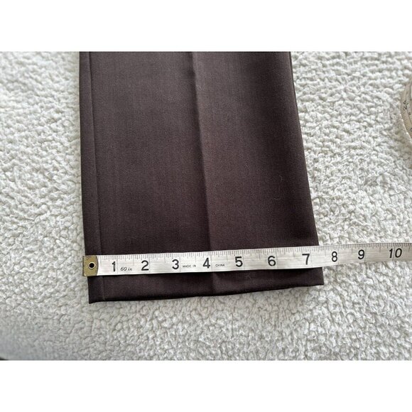 Van Heusen Studio Stretch Extensible Dark Brown Mid-Rise Straight Leg Pants Sz 4 - Picture 9 of 10